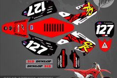 HONDA CR125 250  MOTOCROSS GRAPHICS ATV MX GRAPHICS PRIMAL X MOTORSPORTS PRIMAL GFX Mcgrath 1996