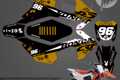 HONDA CRF110 PRIMAL X MOTORSPORTS CUSTOM MOTOCROSS GRAPHICS MX GRAPHICS STRIKER