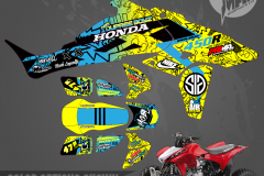 HONDA TRX450R MOTOCROSS GRAPHICS ATV MX GRAPHICS PRIMAL X MOTORSPORTS PRIMAL GFX CO BIKELIFE DUPREE MGBL