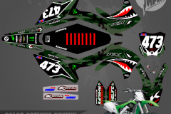 KAWSAKI KX450F KX250F SERIES MOTOCROSS GRAPHICS ATV MX GRAPHICS PRIMAL X MOTORSPORTS PRIMAL GFX CO BIKELIFE