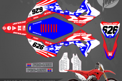 POLISPORT RESTYLED DAVID BAILEY REPLICA PRIMAL X MOTORSPORTS CUSTOM MOTOCROSS GRAPHICS MX GRAPHICS MORA