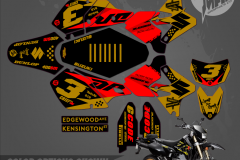 SUZUKI DRZ400SM CUSTOM MOTOCROSS GRAPHICS ATV MX GRAPHICS PRIMAL X MOTORSPORTS ION