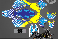 SUZUKI DRZ400SM CUSTOM MOTOCROSS GRAPHICS ATV MX GRAPHICS PRIMAL X MOTORSPORTS NINE TWO