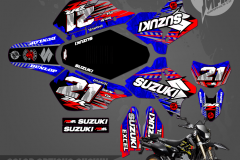 SUZUKI DRZ400SM CUSTOM MOTOCROSS GRAPHICS ATV MX GRAPHICS PRIMAL X MOTORSPORTS STREETSTYLE