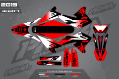 YAMAHA WR250X  ATV GRAPHICS SUPERMOTO PRIMAL GRAPHICS CO MX GRAPHICS MX DECALS COLOR OPTION ION 3