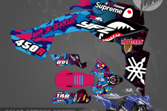 YAMAHA YFZ450F MOTOCROSS GRAPHICS ATV MX GRAPHICS PRIMAL X MOTORSPORTS PRIMAL GFX APE