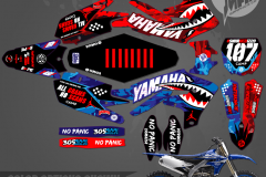 YAMAHA YZ125 YZ250 YZ450F YZ250F YZ450FX PRIMAL X MOTORSPORTS CUSTOM MOTOCROSS GRAPHICS MX GRAPHICS APE SERIES